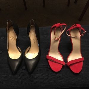 Jessica Simpson black pointed toe heel bundle